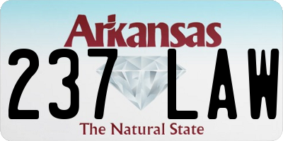 AR license plate 237LAW