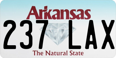 AR license plate 237LAX