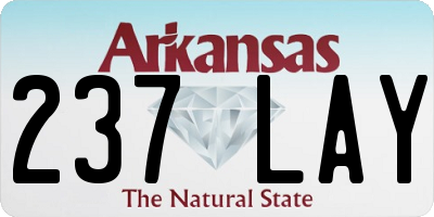 AR license plate 237LAY