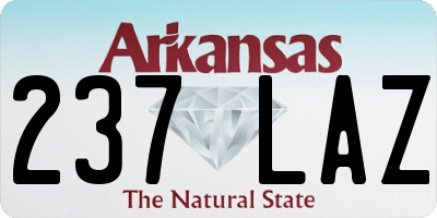 AR license plate 237LAZ