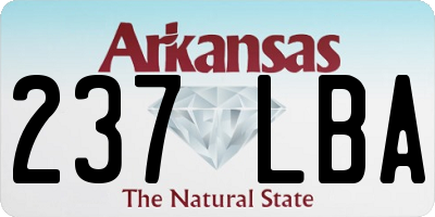 AR license plate 237LBA