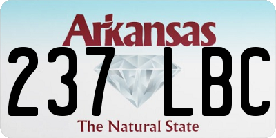 AR license plate 237LBC