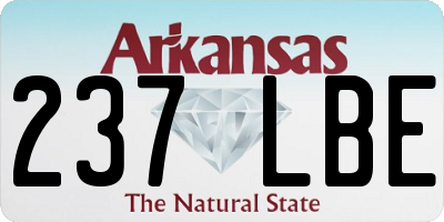 AR license plate 237LBE
