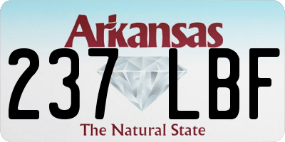 AR license plate 237LBF