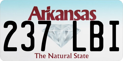 AR license plate 237LBI