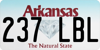 AR license plate 237LBL