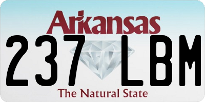 AR license plate 237LBM