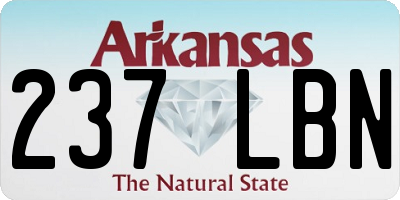 AR license plate 237LBN