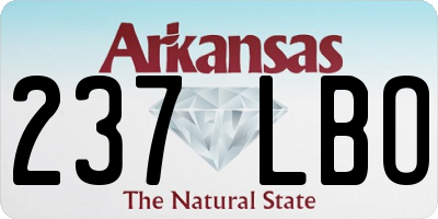 AR license plate 237LBO