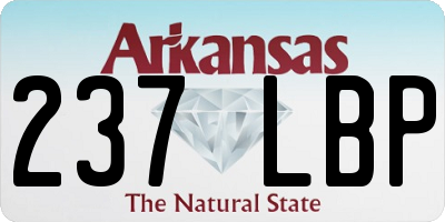 AR license plate 237LBP