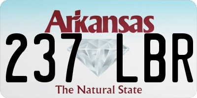 AR license plate 237LBR