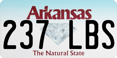 AR license plate 237LBS
