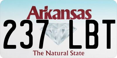 AR license plate 237LBT