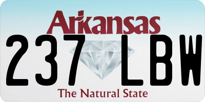 AR license plate 237LBW