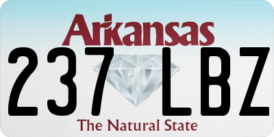 AR license plate 237LBZ