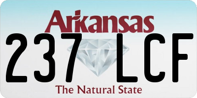 AR license plate 237LCF