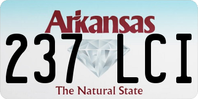 AR license plate 237LCI