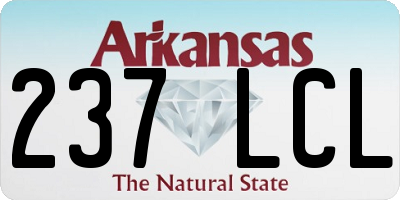 AR license plate 237LCL