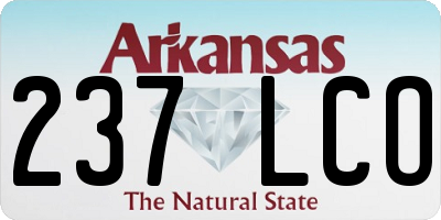 AR license plate 237LCO