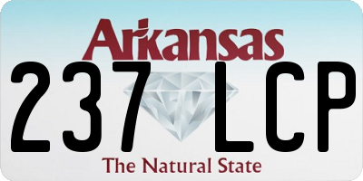 AR license plate 237LCP