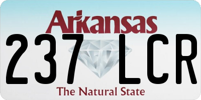 AR license plate 237LCR