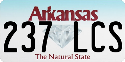 AR license plate 237LCS