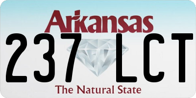 AR license plate 237LCT