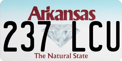 AR license plate 237LCU