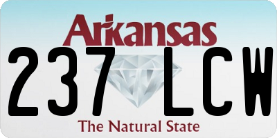 AR license plate 237LCW
