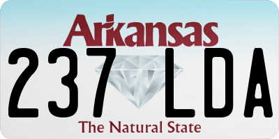AR license plate 237LDA