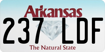 AR license plate 237LDF