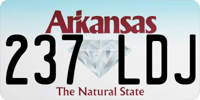 AR license plate 237LDJ