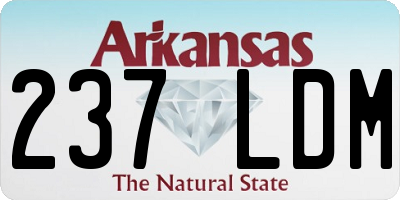 AR license plate 237LDM