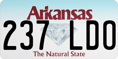 AR license plate 237LDO