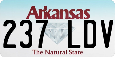 AR license plate 237LDV