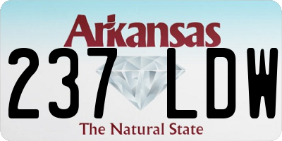 AR license plate 237LDW