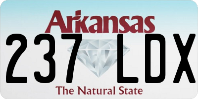 AR license plate 237LDX