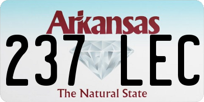 AR license plate 237LEC