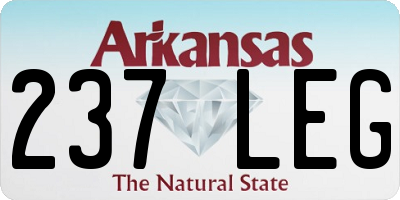 AR license plate 237LEG
