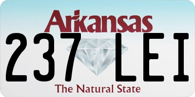 AR license plate 237LEI