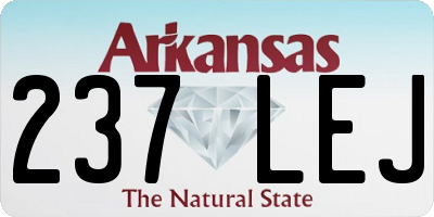 AR license plate 237LEJ