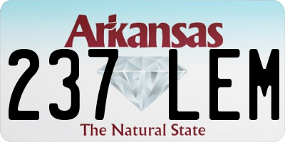 AR license plate 237LEM