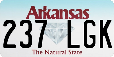 AR license plate 237LGK
