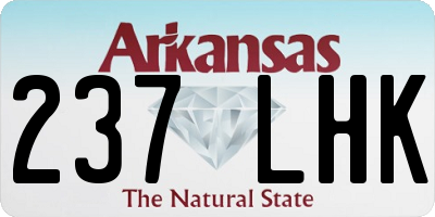 AR license plate 237LHK