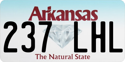 AR license plate 237LHL