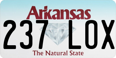 AR license plate 237LOX