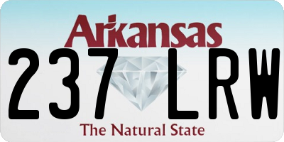 AR license plate 237LRW