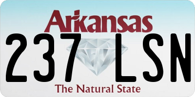 AR license plate 237LSN