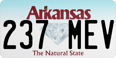 AR license plate 237MEV