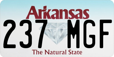 AR license plate 237MGF